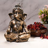 Antique Finish Baby Lord Ganesha Statue in Meditation Pose - Handmade Decorative Idol for Home & Office