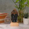 Golden Buddha Head Paperweight Statue | Zen Meditation Decor