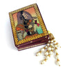 Wooden Rectangular Bani Thani Gemstone Printing Jewellery Box