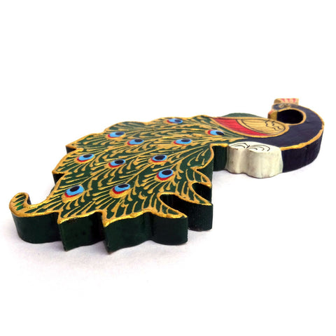 Wooden Peacock Fridge Magnet