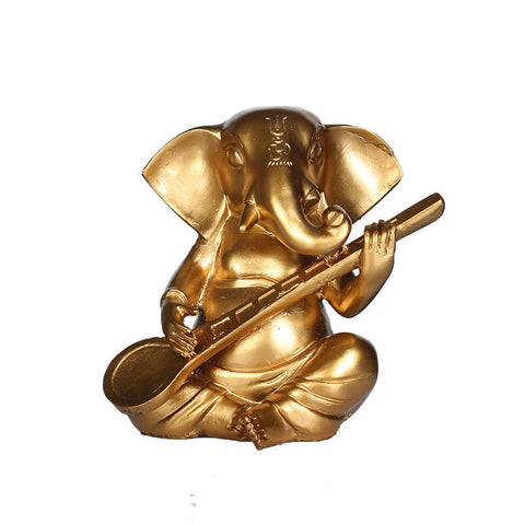 musical ganesha idol resin home decor