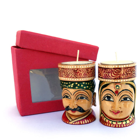 Indian couple Tea light holder