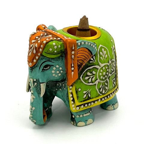 Antique Finish Elephant Incense Holder