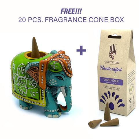 Wooden Mini Elephant Burner for Incense