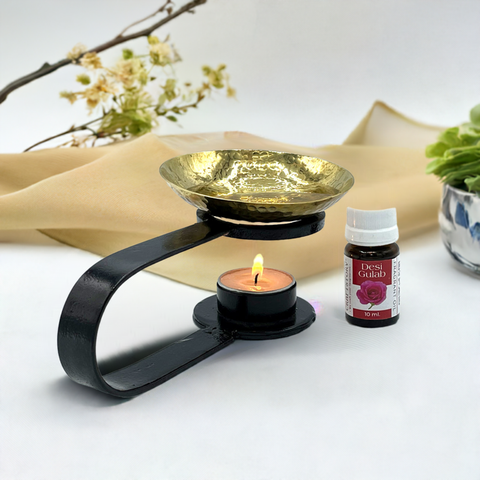 Hammered Brass Oil Burner