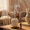 White Ceramic Buddha Head Aroma Oil Diffuser & Tea Light Lamp