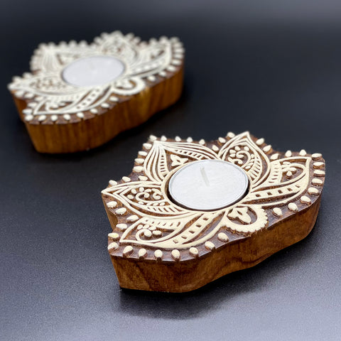 hand block Candle holder