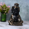 Black Gold Antique Finish Buddha Baby Monk Statue - Decorative Meditation Showpiece for Home & Office