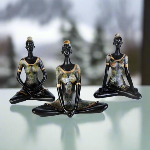 Yoga Statue Set