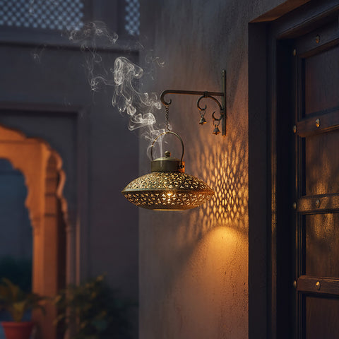 Degchi Dhoop Pot Set - Antique Hanging Incense Burner