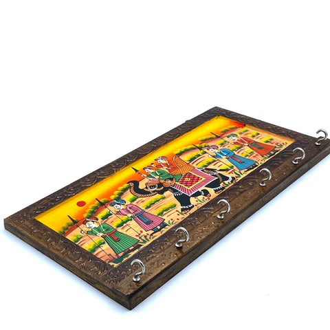 wooden key holder hanging