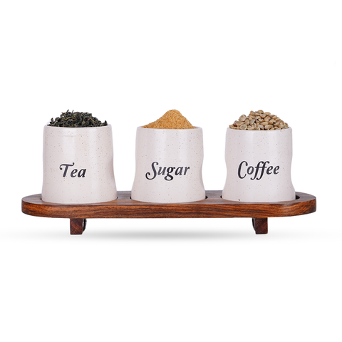 tea sugar salt ceramic container set of 3