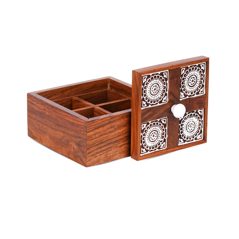 wooden hand block design box