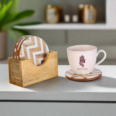 Zig Zag Pattern Coaster Set