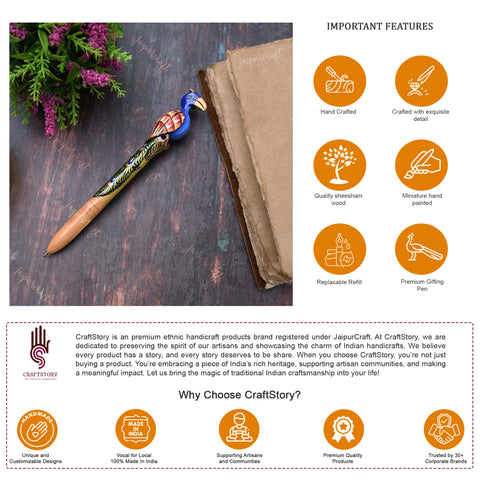 Peacock pen for corporate gifting