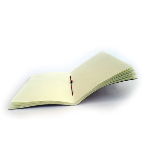 Peacock Print Handmade Paper Writing Journal – 7-Inch Natural Eco-Friendly Unlined Notebook