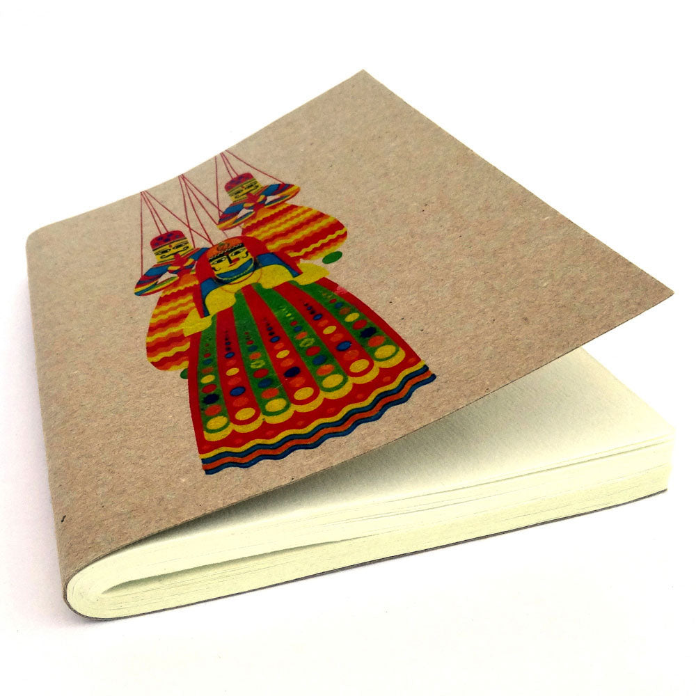 Puppet Print Handmade Paper Journal | Eco-Friendly Ethnic Notebook ...