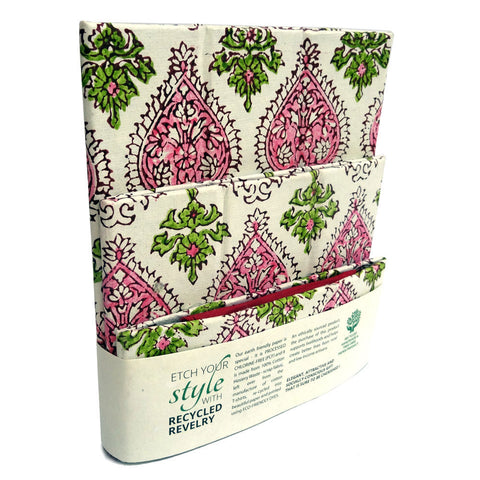 Multicolor Block Print Handmade Paper 3-in-1 Utility Box