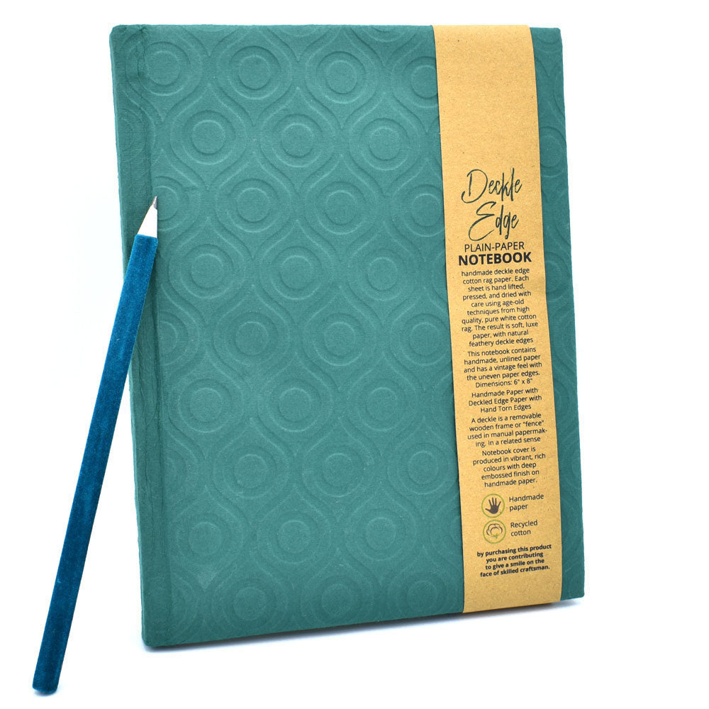 Handmade Deckle Edge Journal Notebook | Eco-Friendly Writing & Sketch ...