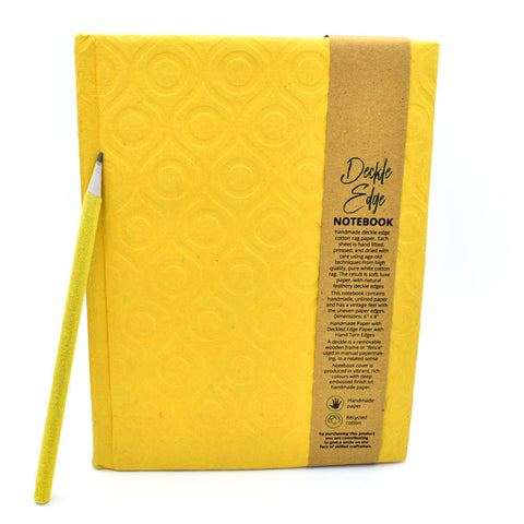 Multicolor Handmade Journal Notebook with Deckle-Edge Pages (6.5 x 8.5 Inches)