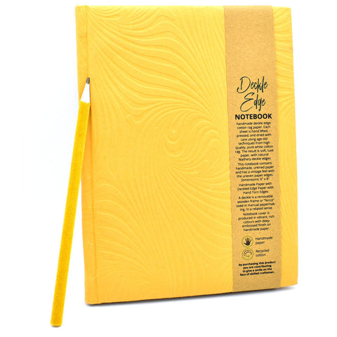 Multicolor Handmade Journal Notebook with Deckle-Edge Pages (6.5 x 8.5 Inches)