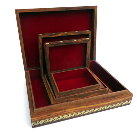Royal wooden jewellery box