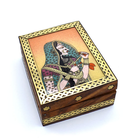 Bani Thani Gemstone Wooden Jewellery Box