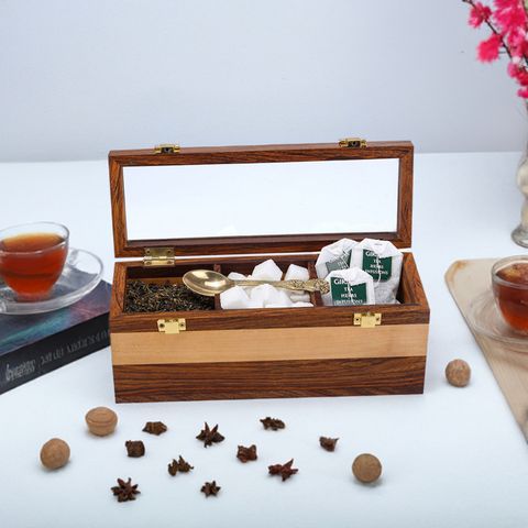 wooden tea box