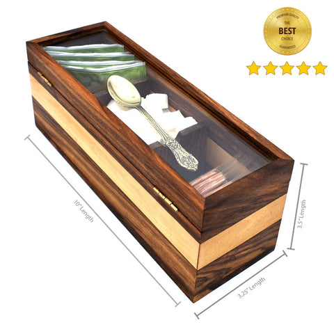 wooden tea chest box